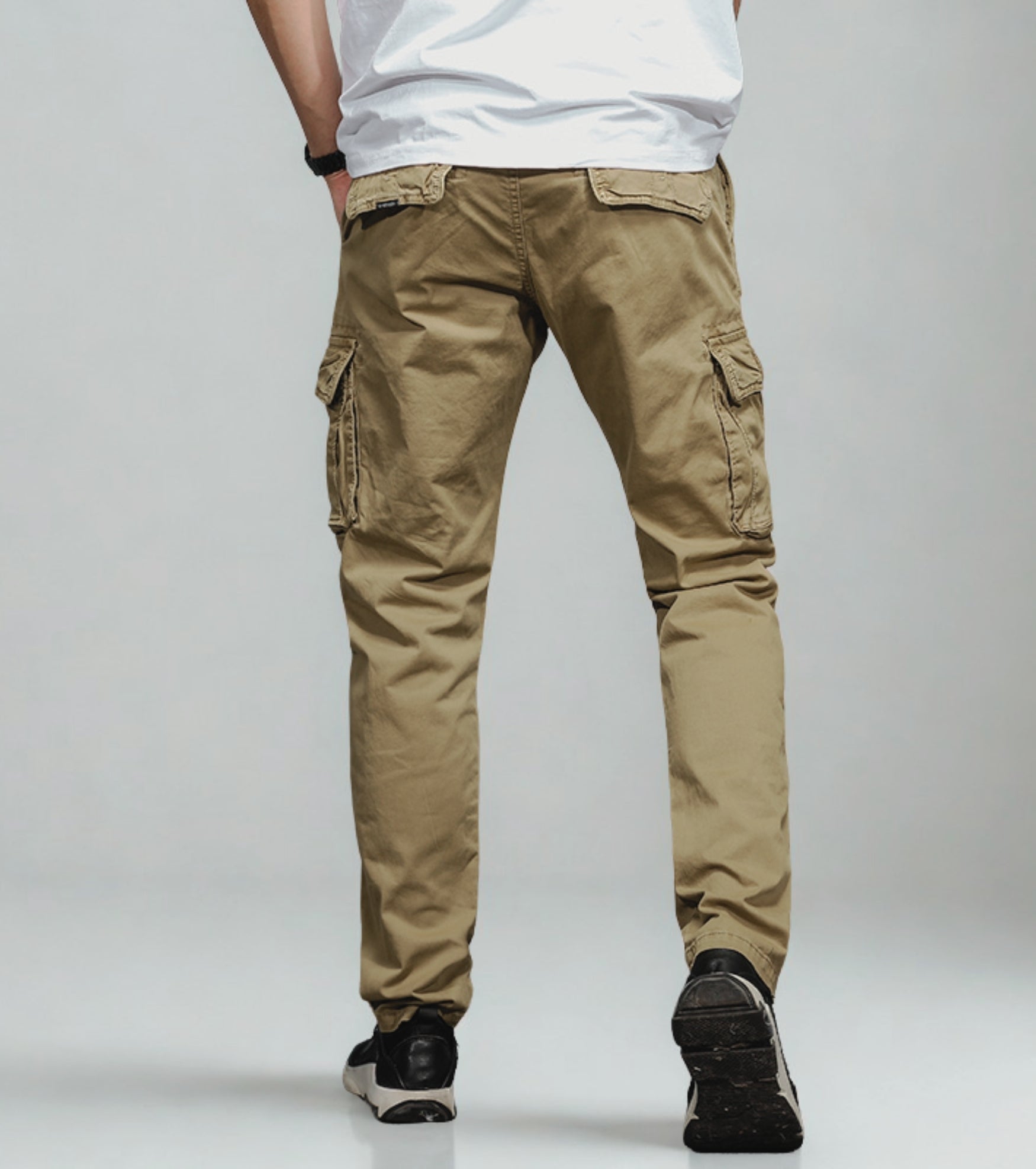 L'MONTE Imported Men's Regular Fit Casual Brown Cotton Cargo Joggers My Store