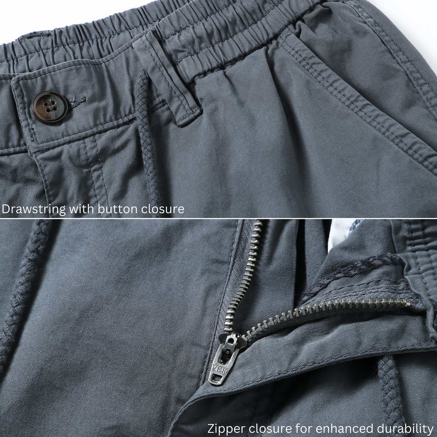 L'MONTE Imported Men's  Grey Cotton Cargo Shorts My Store