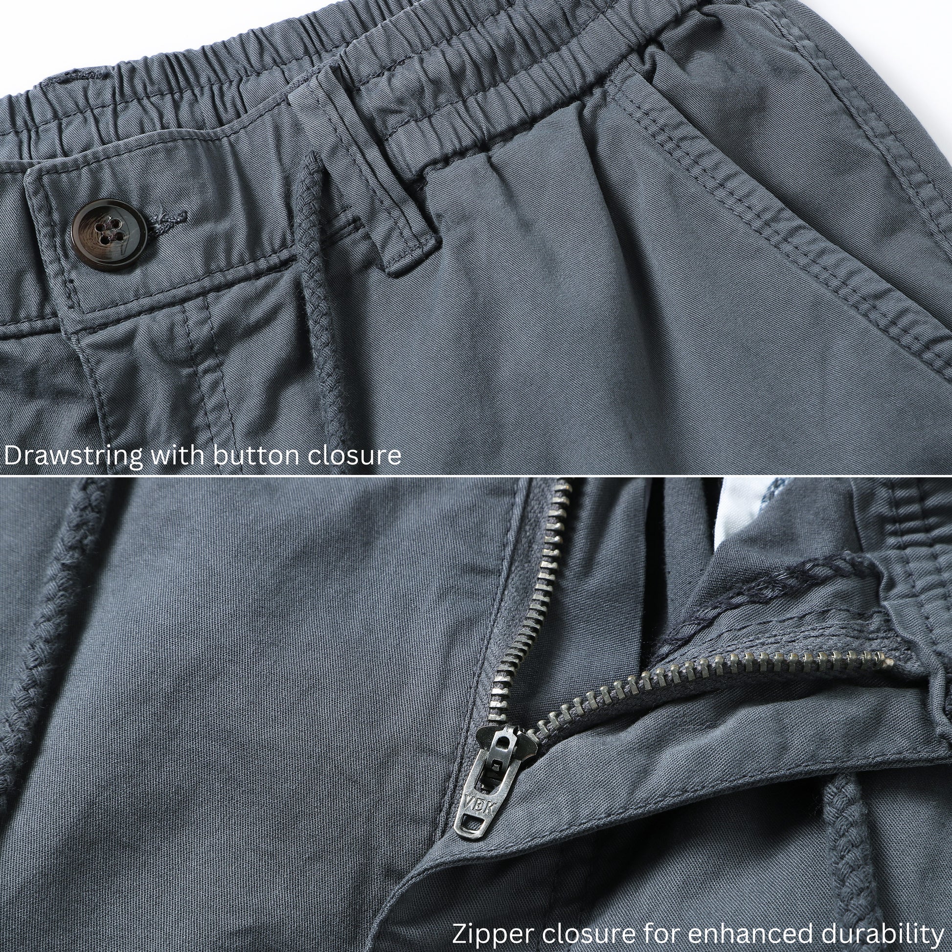 L'MONTE Imported Men's  Grey Cotton Cargo Shorts My Store