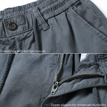 L'MONTE Imported Men's  Grey Cotton Cargo Shorts My Store