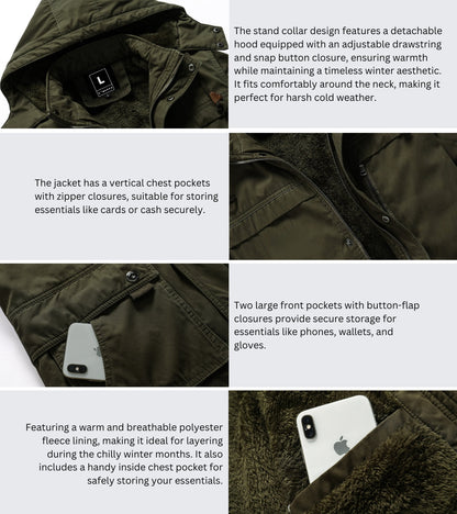 L'MONTE Men's Black Heavy-Duty Winter Jacket My Store