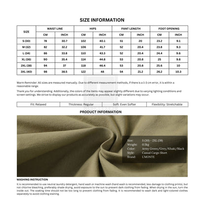 L'MONTE Men's Imported Cotton Khaki Casual Shorts My Store