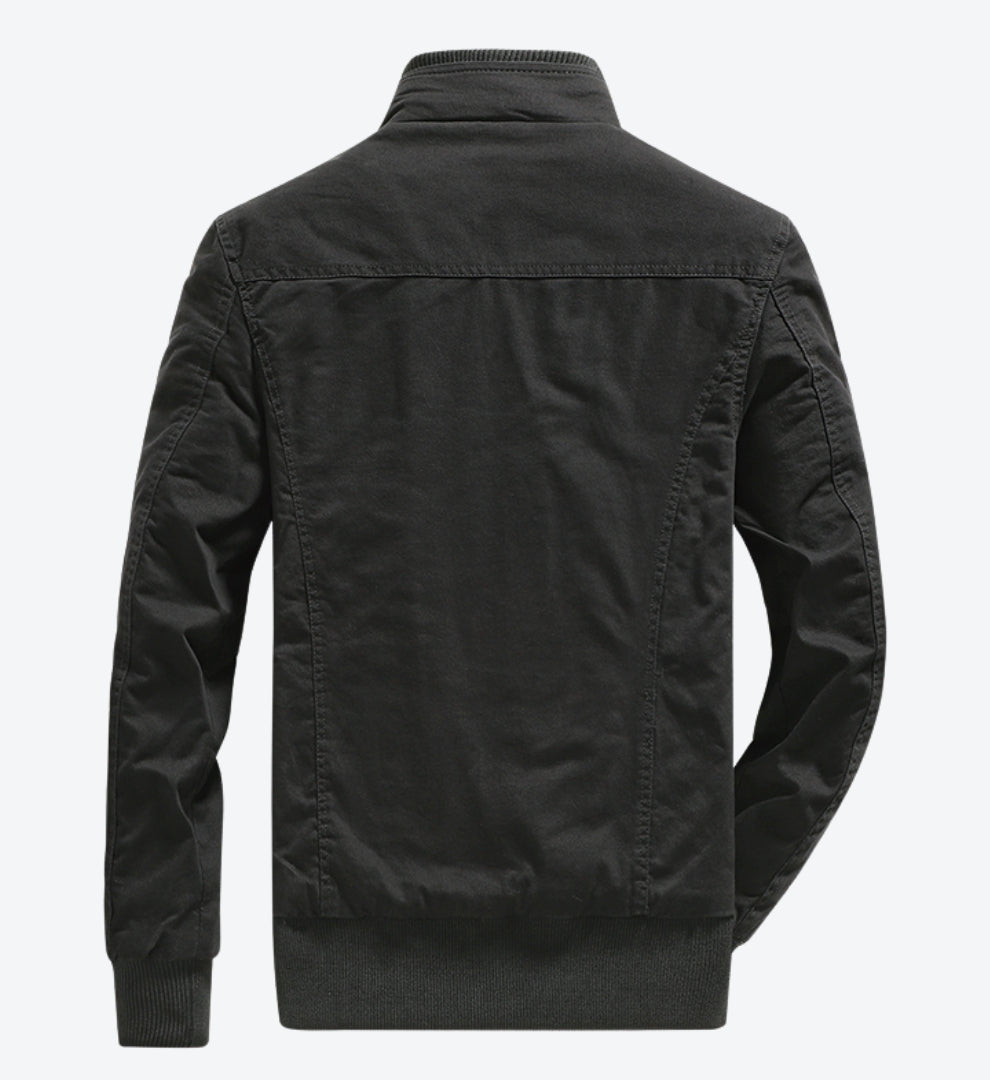 L'MONTE Men's Black Military-Style Cargo Winter Jacket My Store