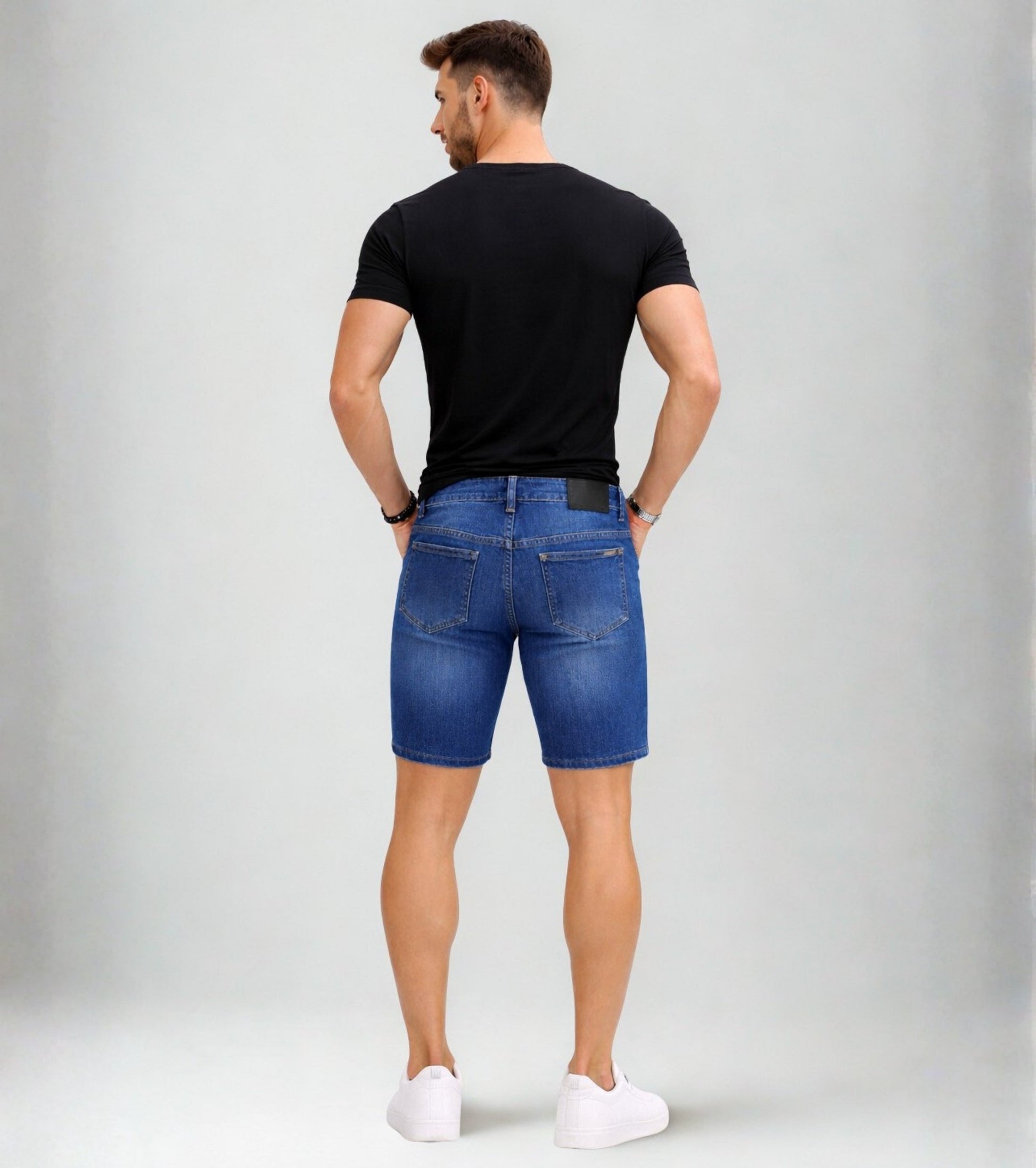 Men Imported Skinny Fit Stretchable Denim Shorts – Casual Summer Wear My Store