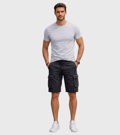 L'MONTE Imported Men's Black Slim Fit Cotton Cargo Shorts – Casual Summer Multi Pocket Outdoor Shorts My Store