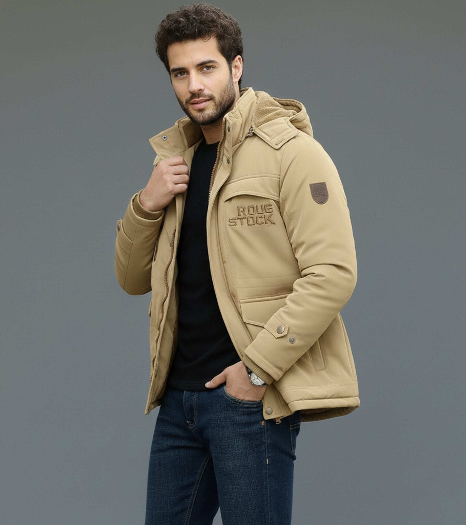 L'MONTE Men's Khaki Heavy-Duty Parka Jacket My Store