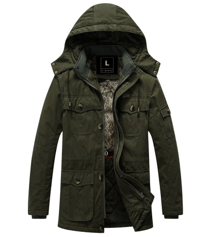L'MONTE Men's Army Green Heavy-Duty Winter Jacket My Store
