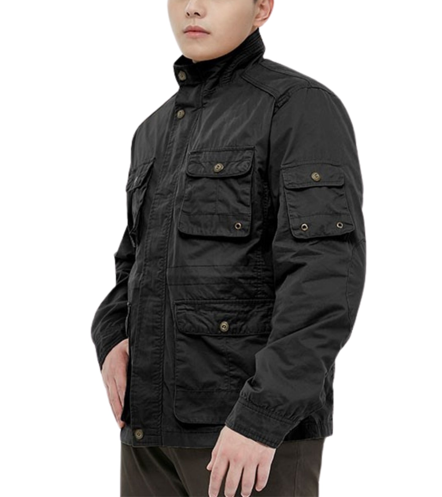 L'MONTE Men's Black Cotton Outdoor Jacket For Mild Winter My Store