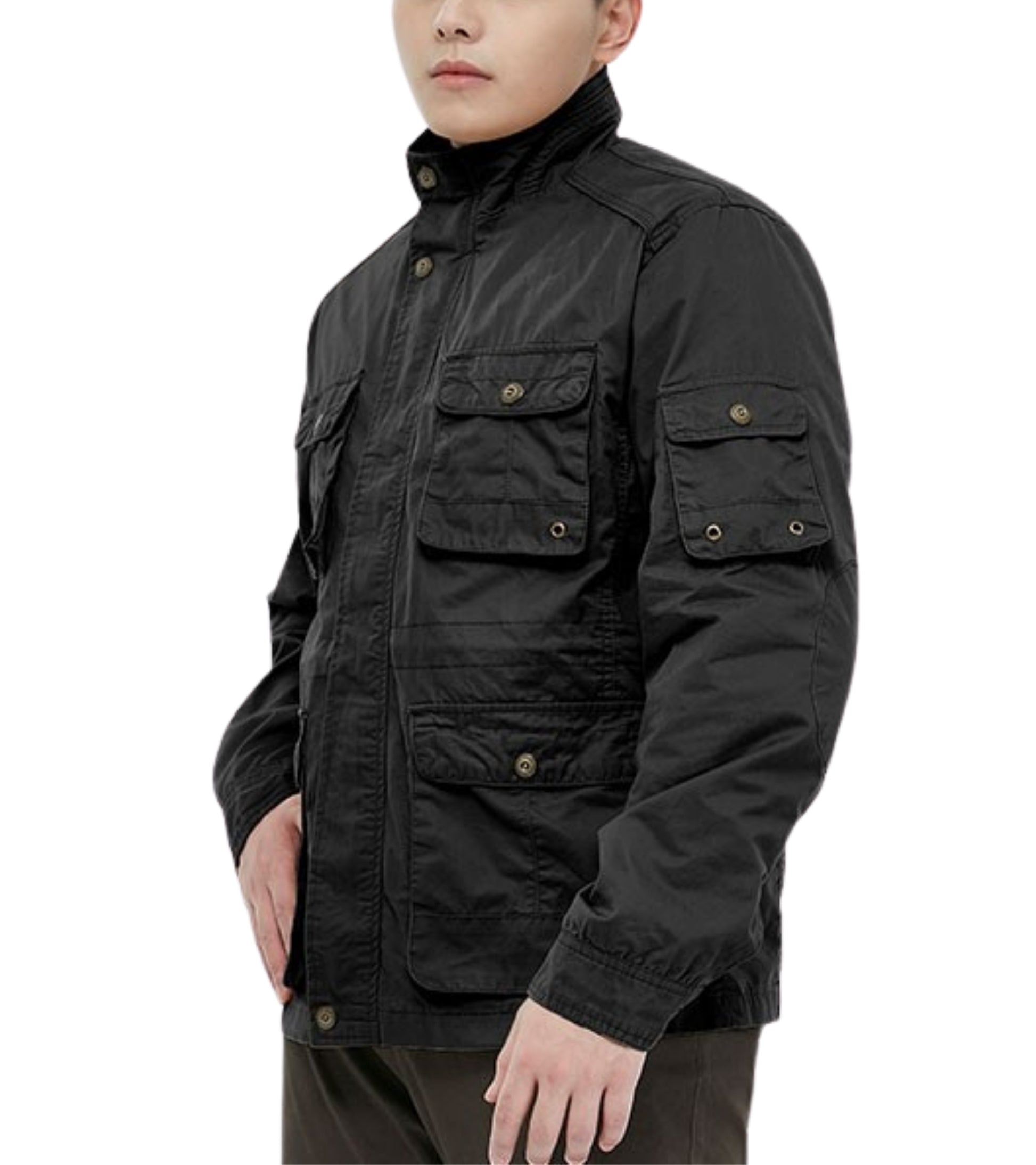 L'MONTE Men's Black Cotton Outdoor Jacket For Mild Winter My Store