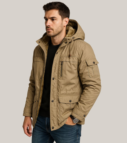 L'MONTE Men's Khaki Heavy-Duty Winter Jacket My Store