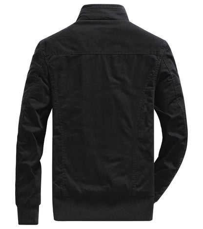L'MONTE Men's Black Military Style Cargo Cotton Jacket My Store
