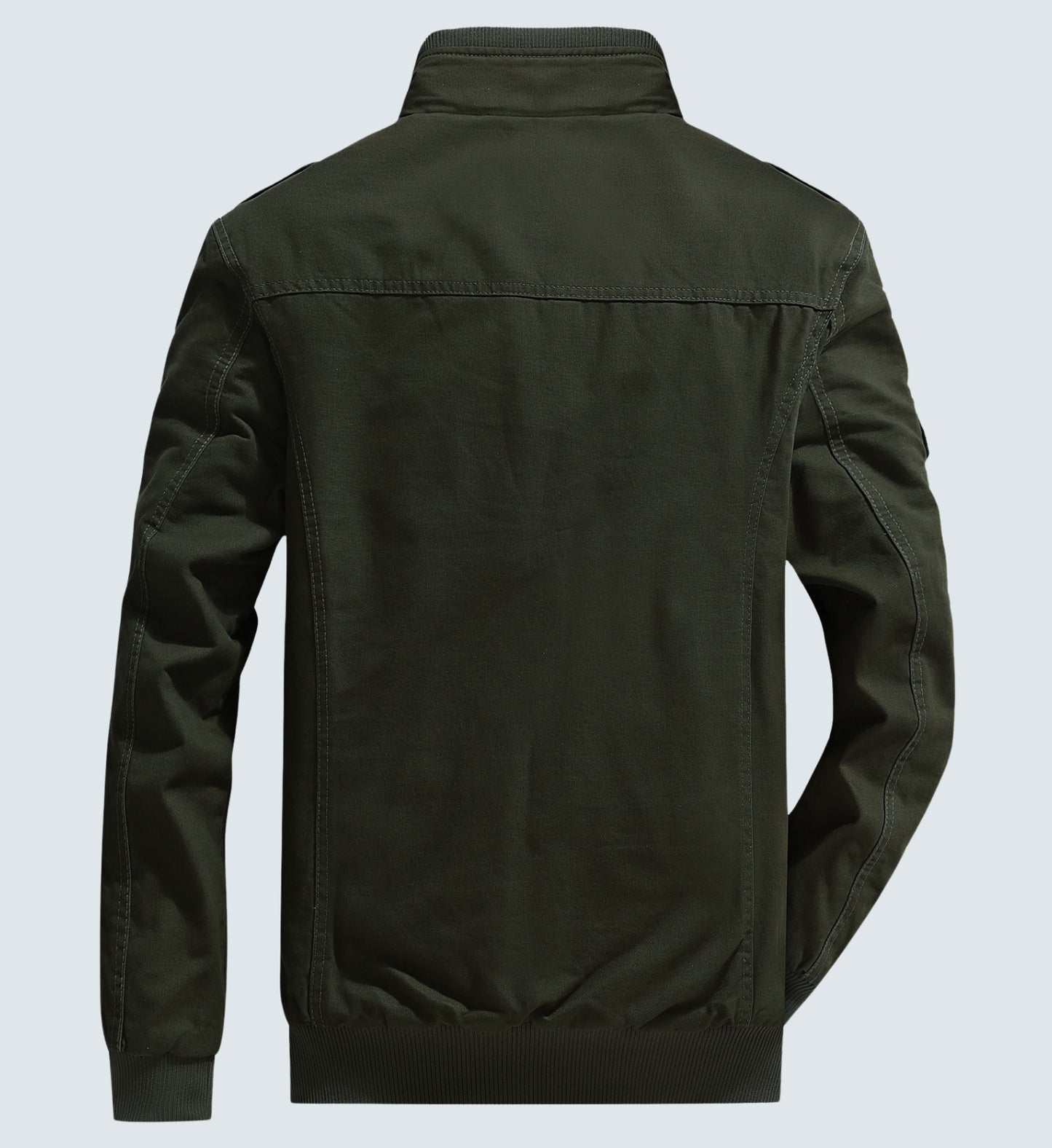 L'MONTE Men's Military-Style Army Green Cargo Jacket For Mild Winter My Store