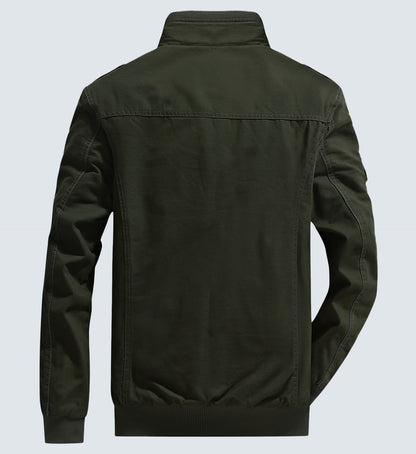 L'MONTE Men's Military-Style Army Green Cargo Jacket For Mild Winter My Store