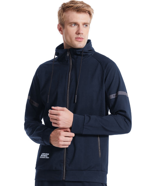 L'MONTE Men's Full Zip 2 Piece Blue Hoodie Tracksuits My Store
