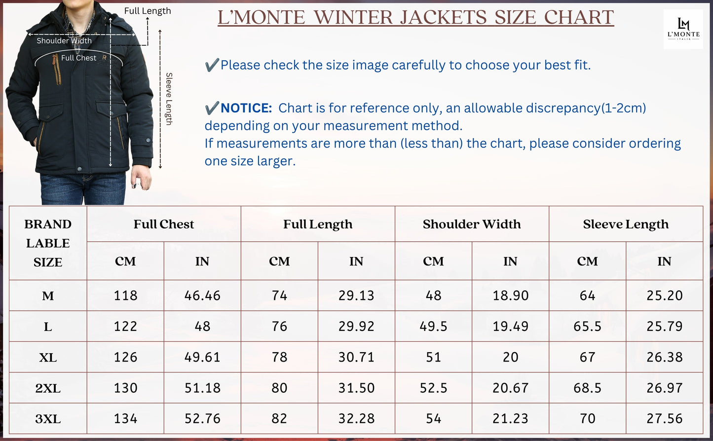 L'MONTE Men's Black Heavy-Duty Parka Jacket My Store