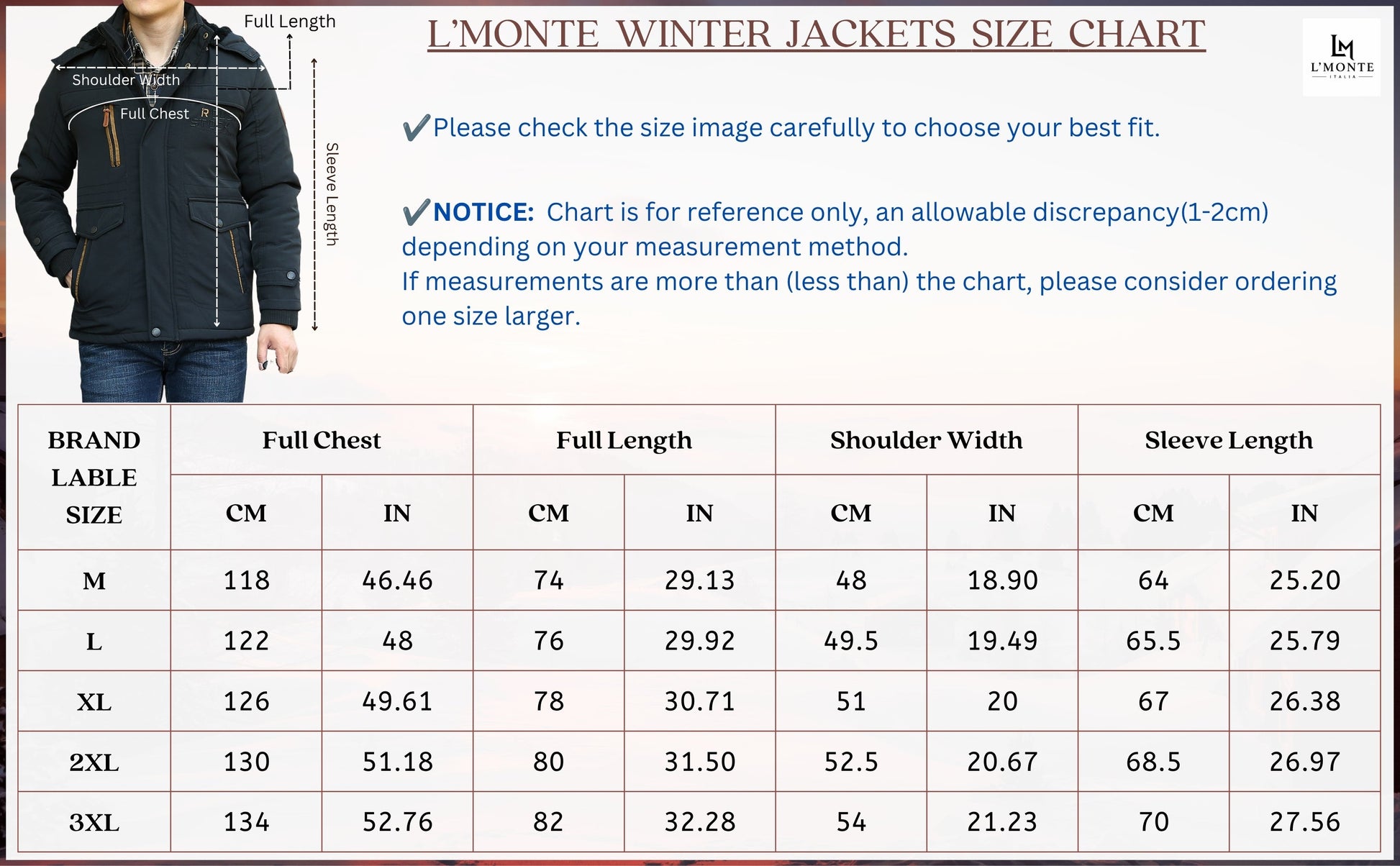 L'MONTE Men's Black Heavy-Duty Parka Jacket My Store