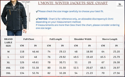 L'MONTE Men's Black Heavy-Duty Parka Jacket My Store