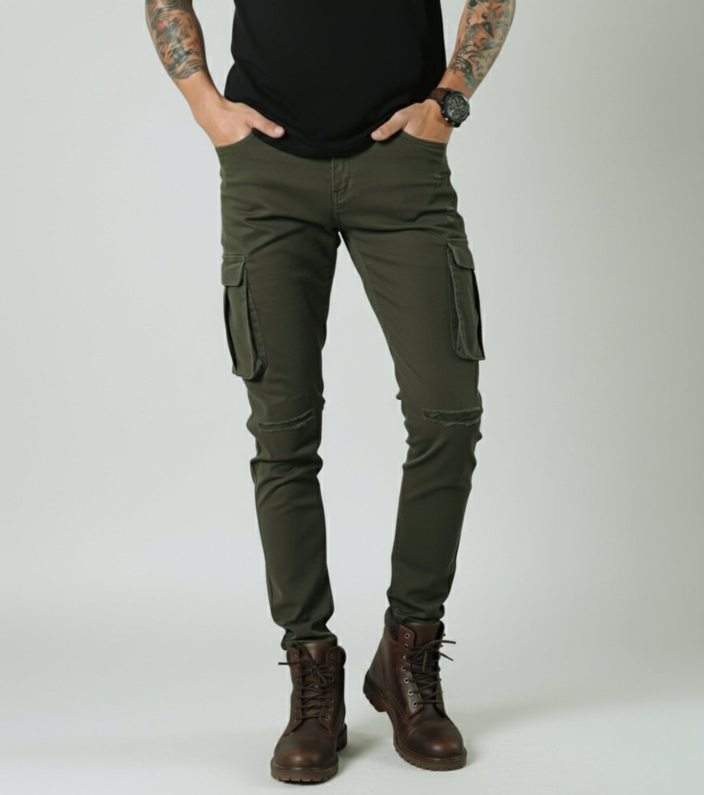 L'MONTE Imported Multi Pockets Cotton Cargo Joggers My Store