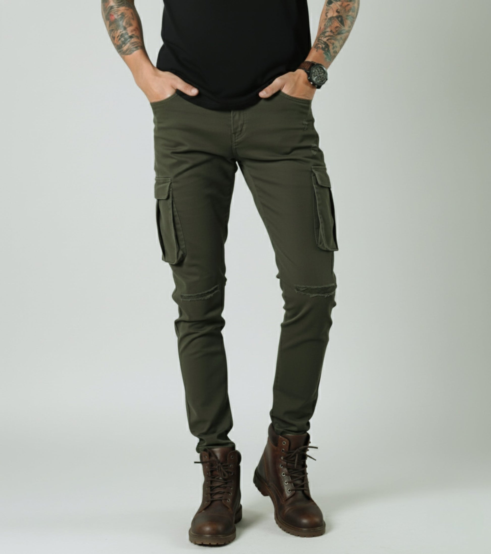 L'MONTE Imported Multi Pockets Cotton Cargo Joggers My Store