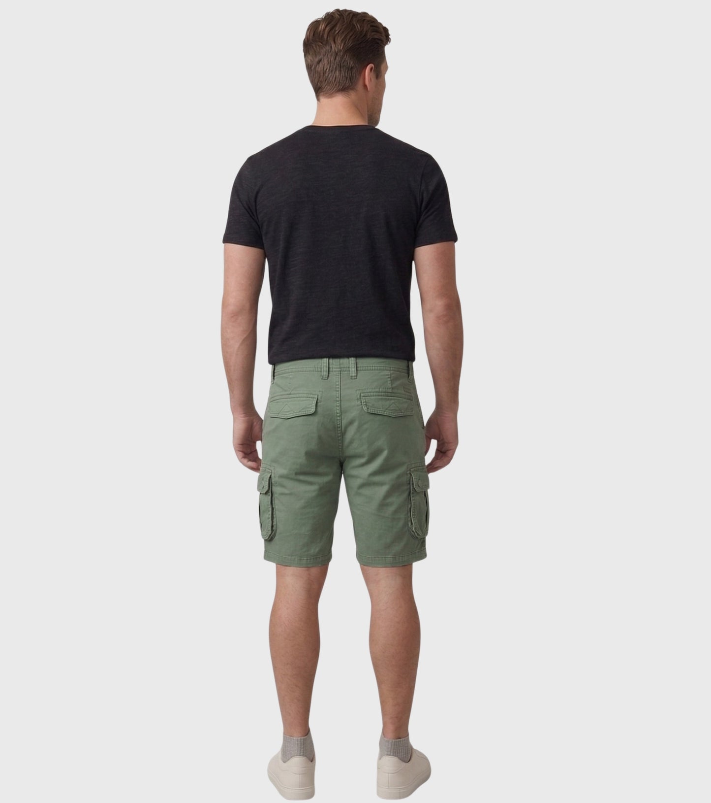 L'MONTE Imported Men's Green Slim Fit Cotton Cargo Shorts – Casual Summer Multi Pocket Outdoor Shorts Lmonte International