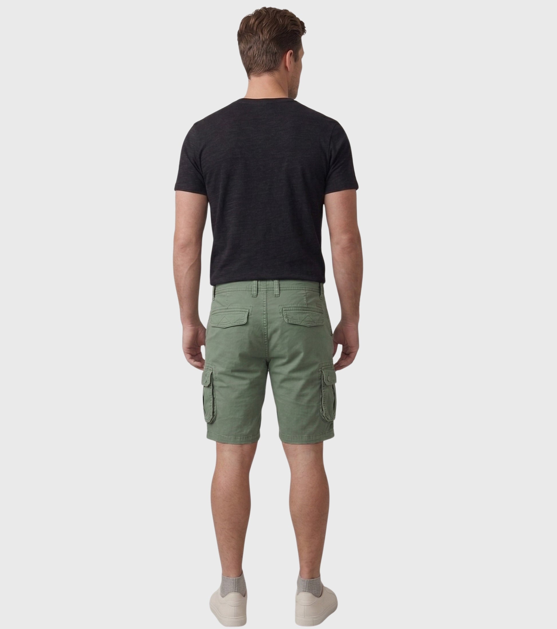 L'MONTE Imported Men's Green Slim Fit Cotton Cargo Shorts – Casual Summer Multi Pocket Outdoor Shorts Lmonte International
