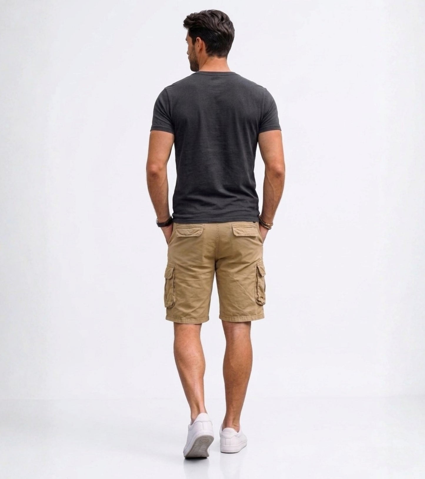 L'MONTE Imported Men's Khaki Slim Fit Cotton Cargo Shorts – Casual Summer Multi Pocket Outdoor Shorts My Store