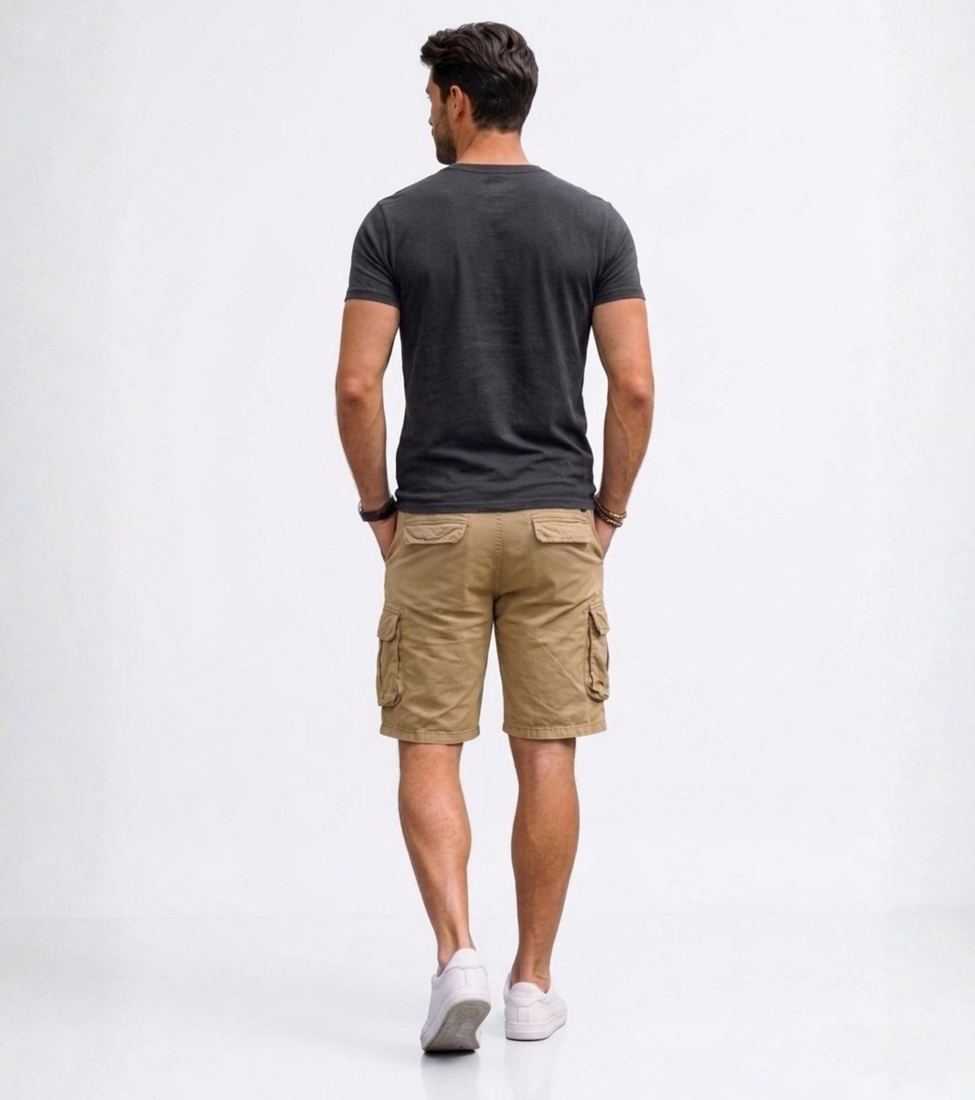 L'MONTE Imported Men's Khaki Slim Fit Cotton Cargo Shorts – Casual Summer Multi Pocket Outdoor Shorts My Store