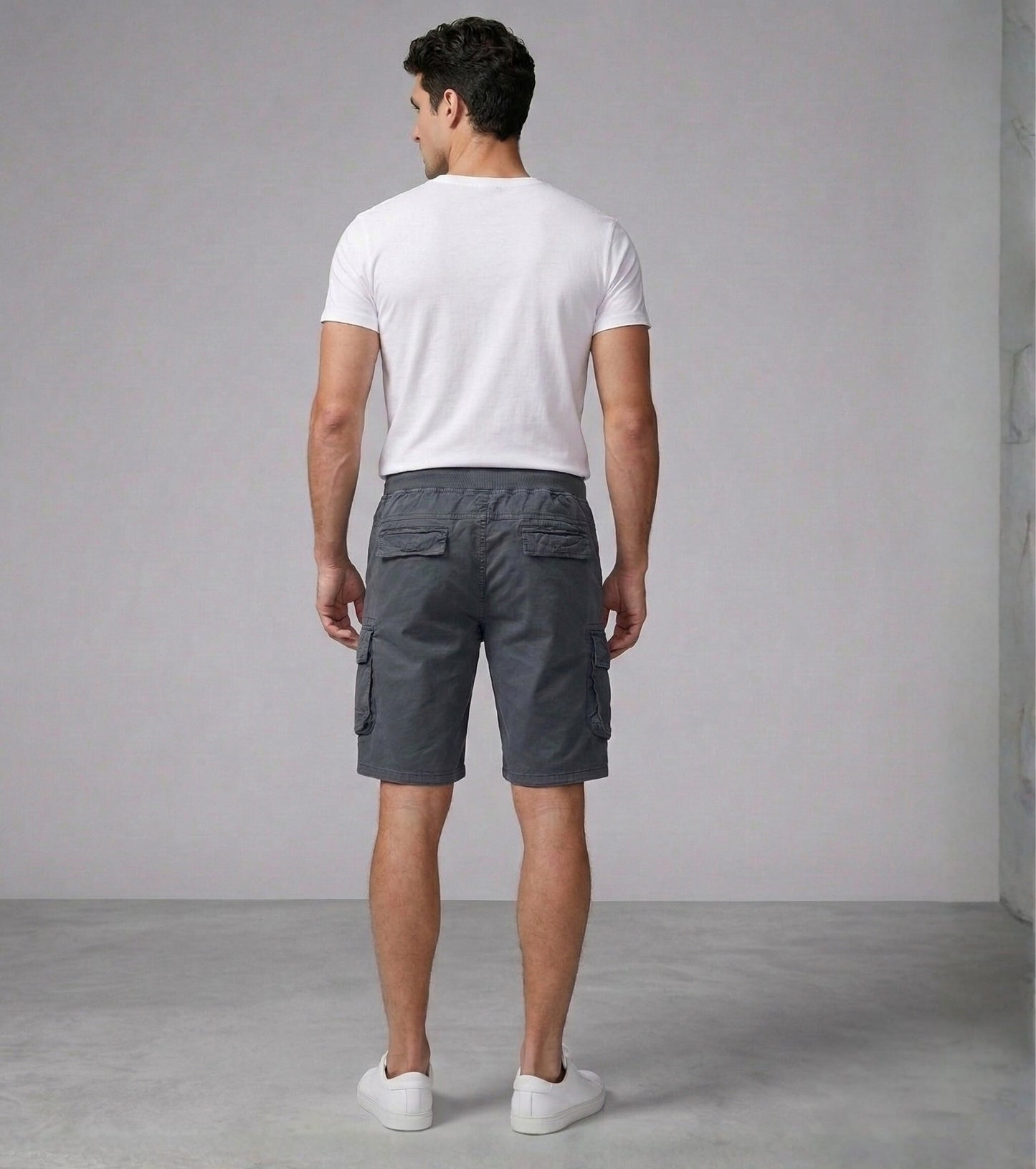 L'MONTE Imported Men's Grey Slim Fit Cotton Cargo Shorts – Casual Summer Multi Pocket Outdoor Shorts My Store