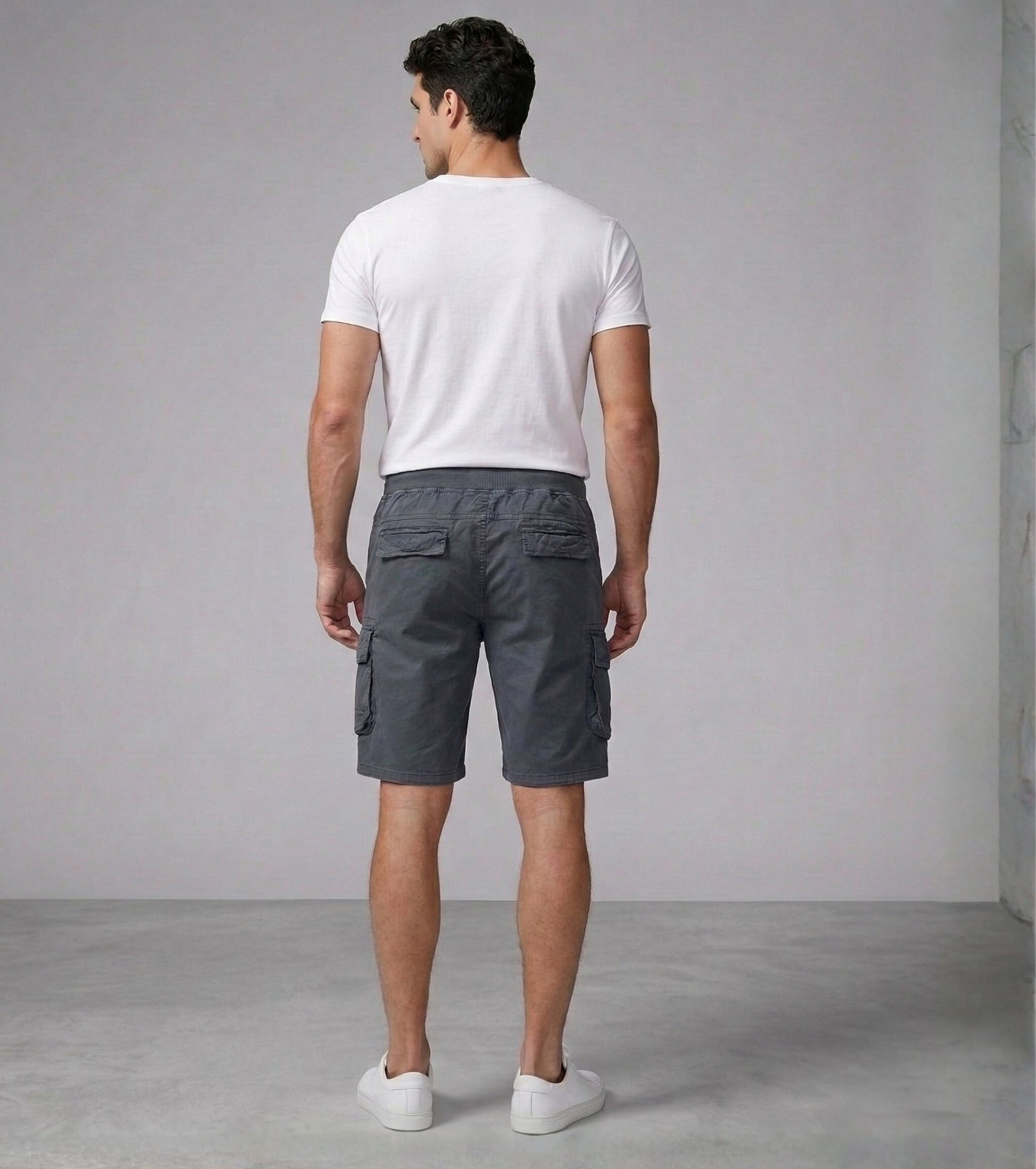 L'MONTE Imported Men's Grey Slim Fit Cotton Cargo Shorts – Casual Summer Multi Pocket Outdoor Shorts My Store