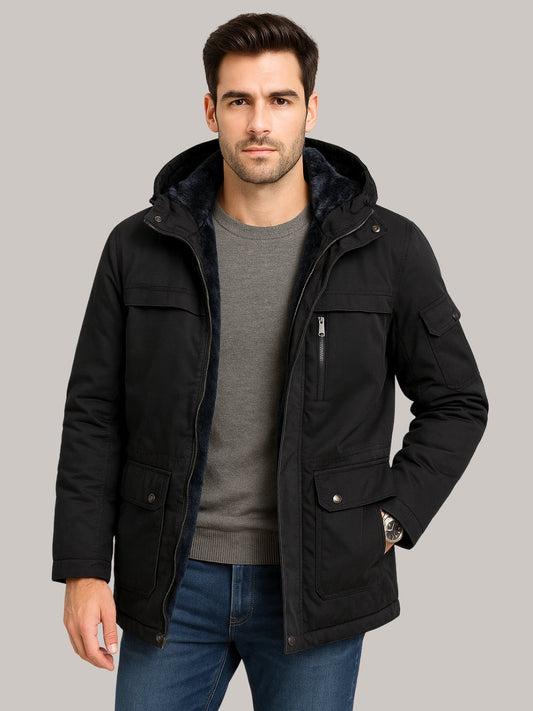 L'MONTE Men's Black Heavy-Duty Winter Jacket My Store
