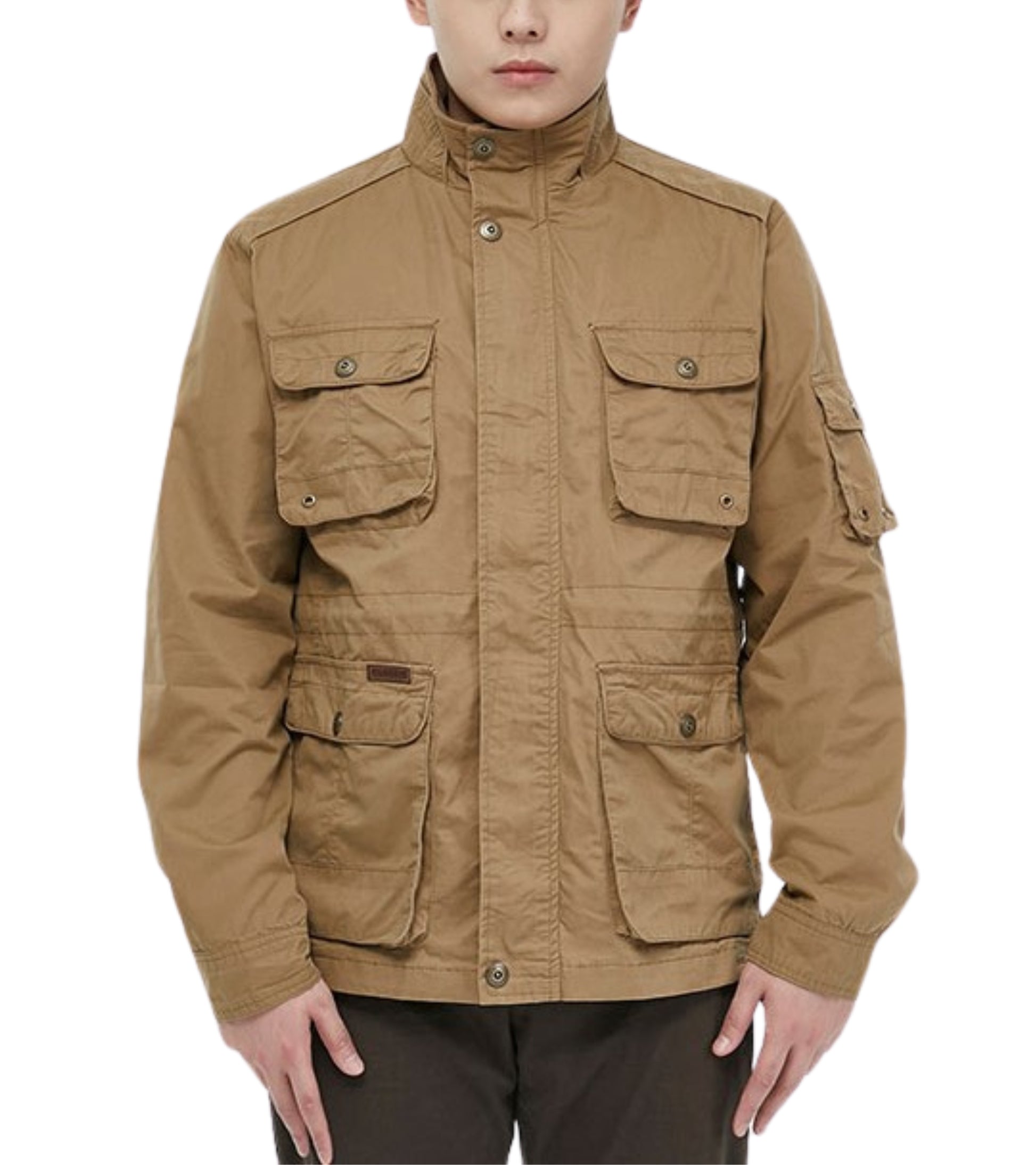 L'MONTE Men's Khaki Cotton Outdoor Jacket For Mild Winter My Store