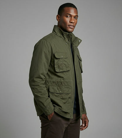 L'MONTE Men's Army Green Cotton Outdoor Fall Jacket For Mild Winter My Store