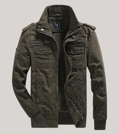 L'MONTE Men's Army Green Military-Style Cargo Winter Jacket My Store
