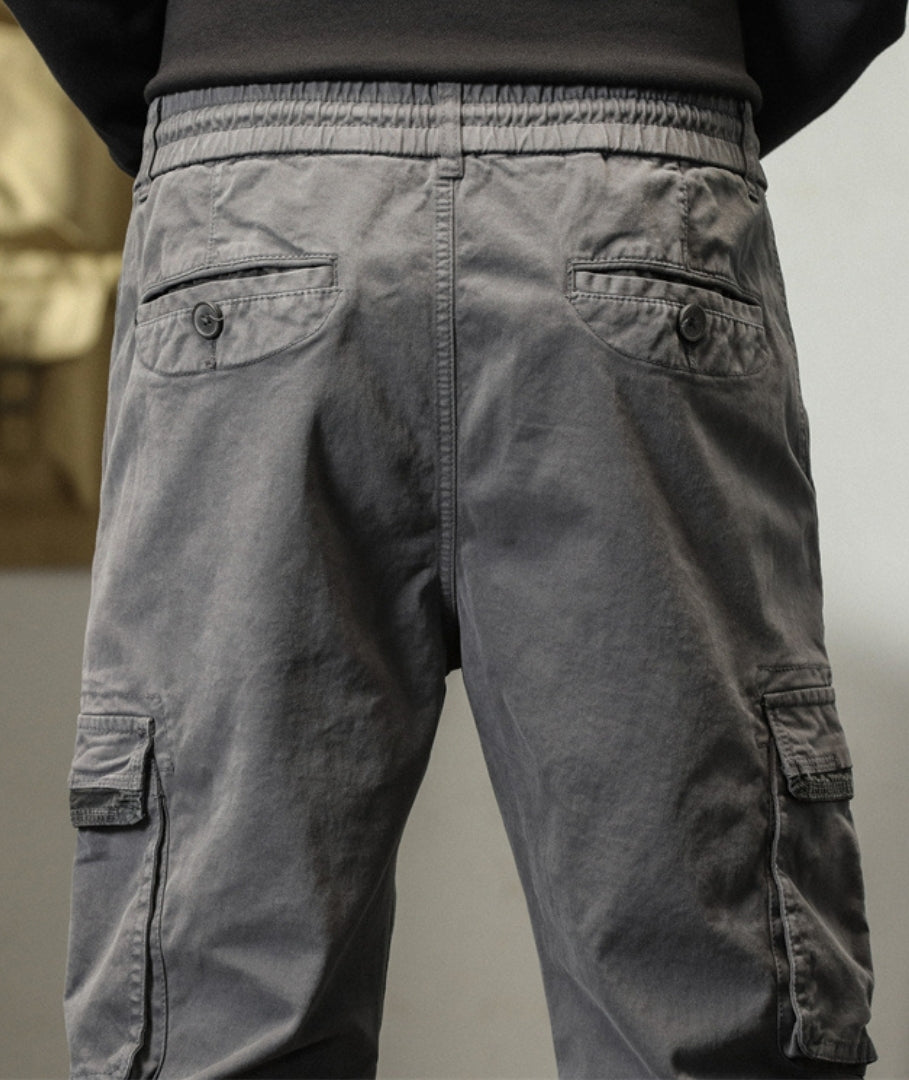 L'MONTE Imported Men's Slim Fit Casual Grey Cotton Cargo Joggers My Store