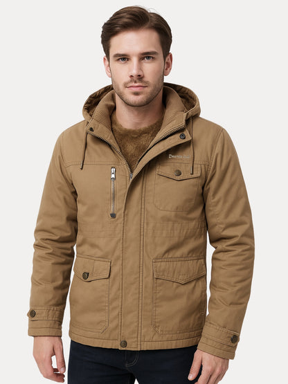 L'MONTE Men's Khaki Heavy-Duty Winter Cargo Jacket My Store