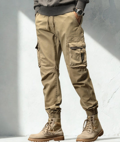 L'MONTE Imported Men's Slim Fit Casual Khaki Cotton Cargo Joggers My Store