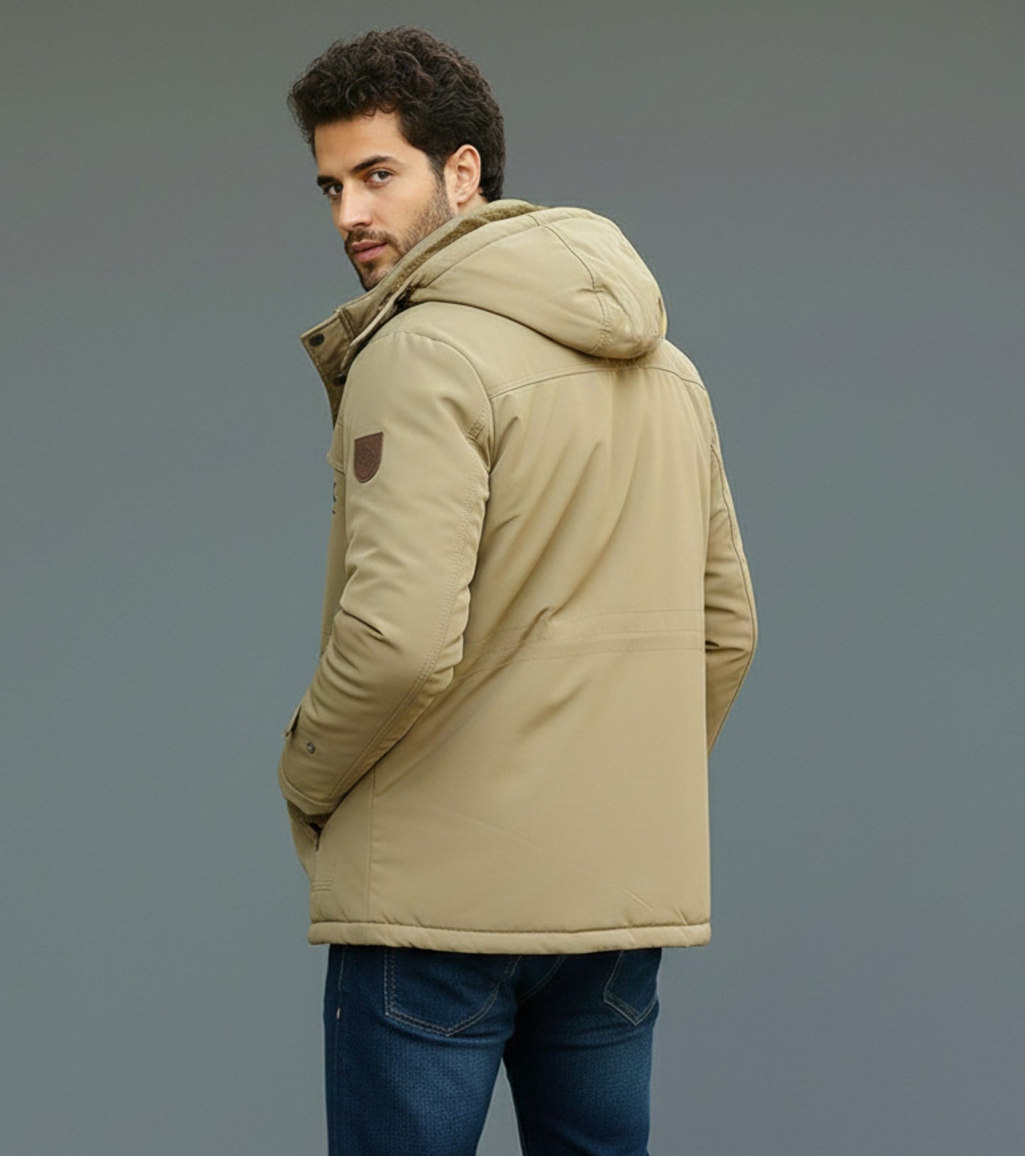 L'MONTE Men's Khaki Heavy-Duty Parka Jacket My Store