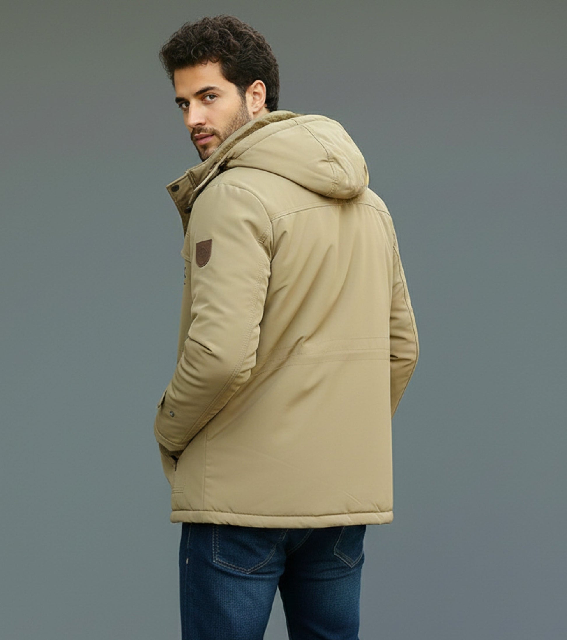 L'MONTE Men's Khaki Heavy-Duty Parka Jacket My Store