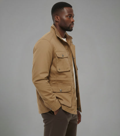 L'MONTE Men's Khaki Cotton Outdoor Fall Jacket For Mild Winter My Store