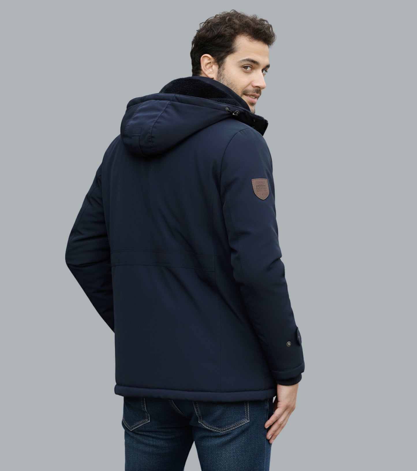 L'MONTE Men's Dark Blue Heavy-Duty Parka Jacket My Store