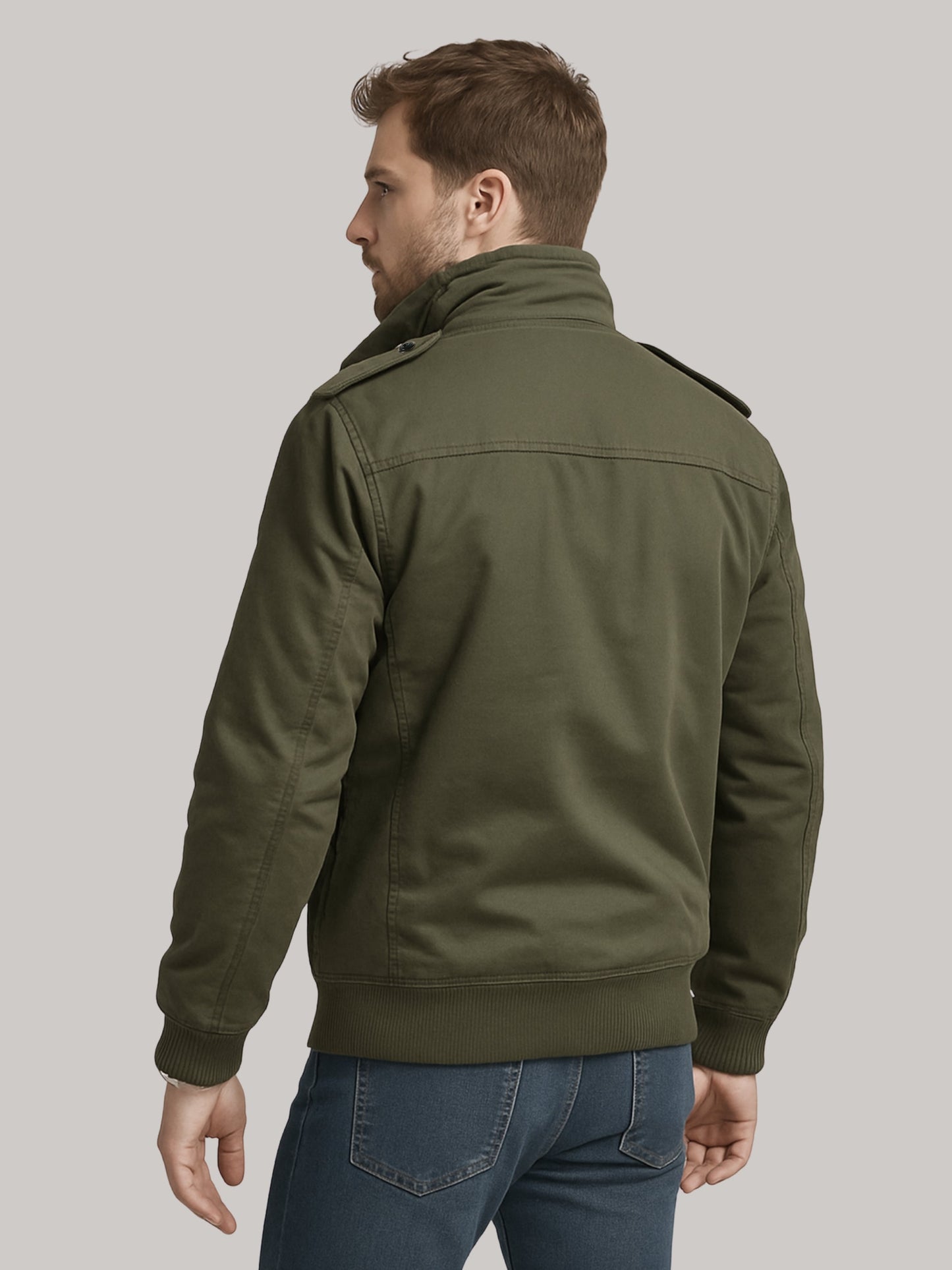 L'MONTE Men's Army Green Military-Style Cargo Winter Jacket My Store