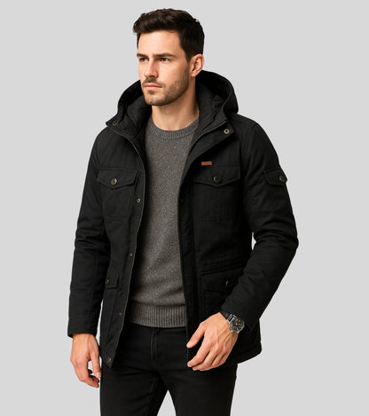 L'MONTE Men's Black Heavy-Duty Winter Jacket My Store