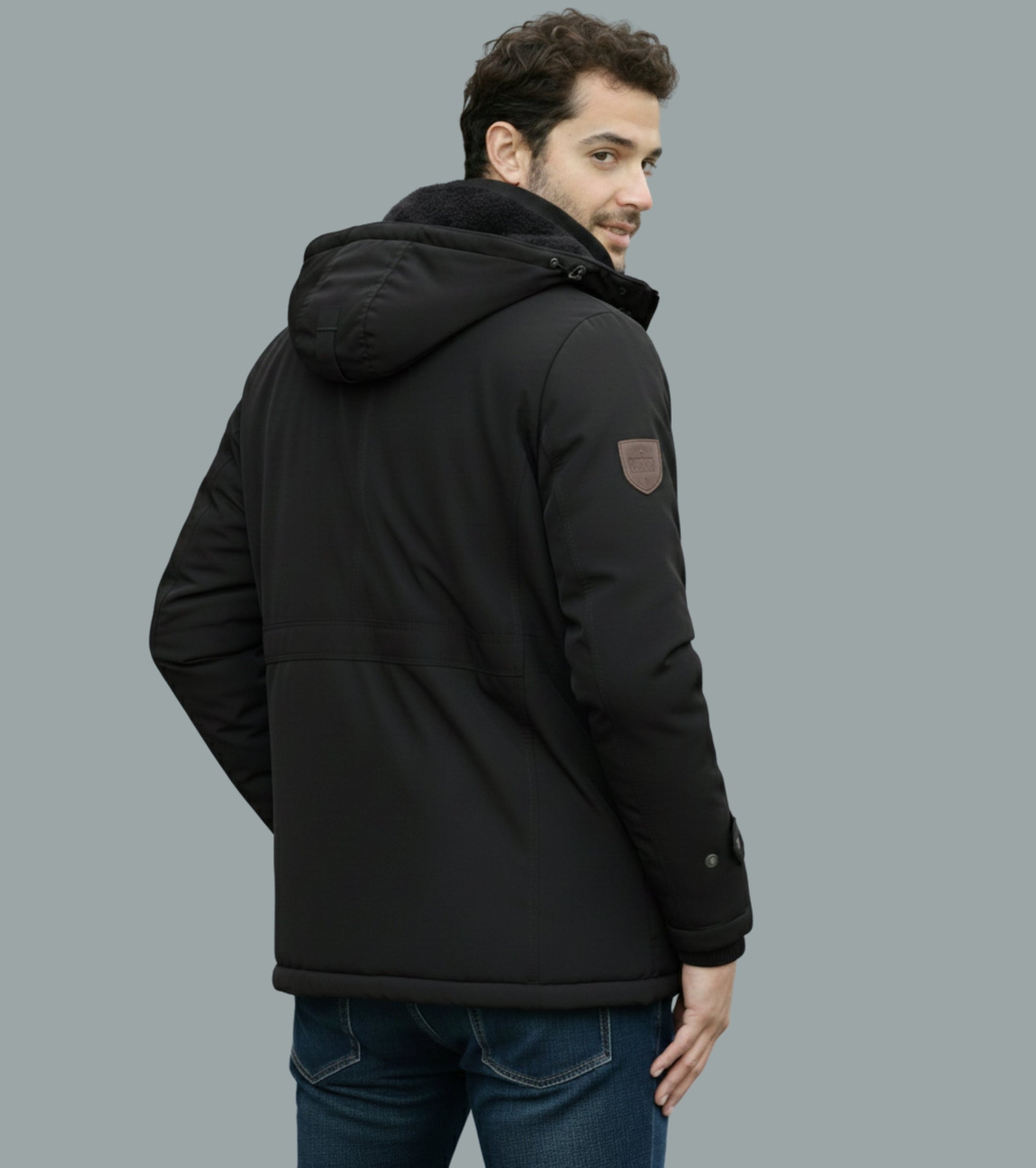 L'MONTE Men's Black Heavy-Duty Parka Jacket My Store