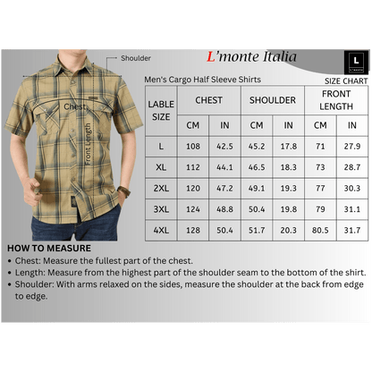 L'MONTE Imported Men's Cotton Blue  Casual Checkered Shirts Lmonte International