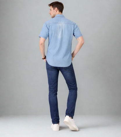 L'MONTE Imported Men's Washed Denim Shirts for Men My Store