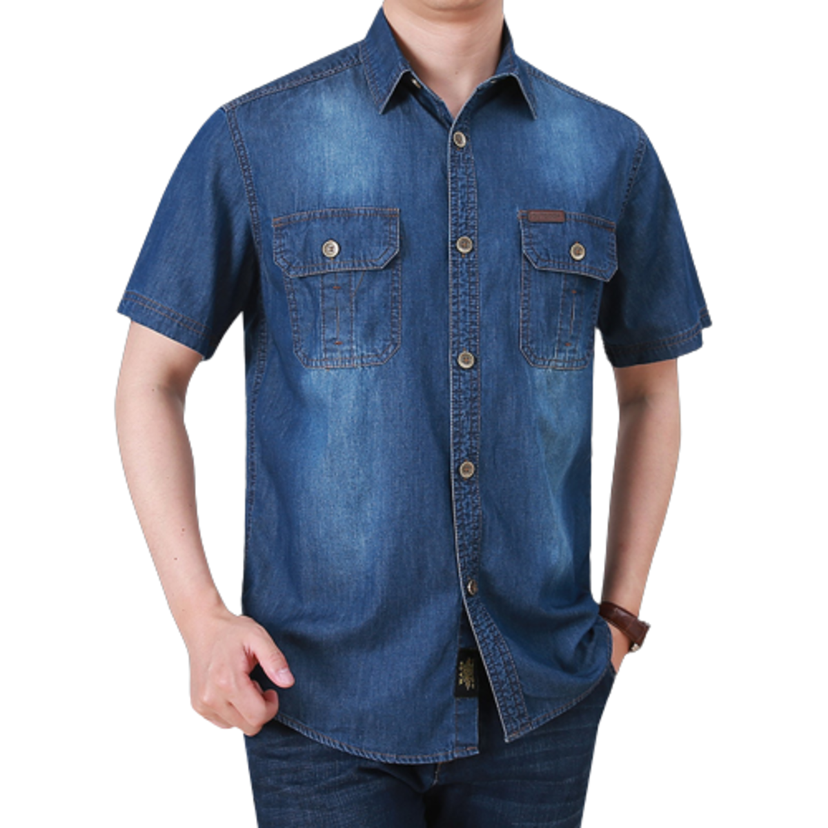 L'MONTE Imported Men's Washed Denim Shirts for Men Lmonte International