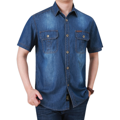 L'MONTE Imported Men's Washed Denim Shirts for Men Lmonte International
