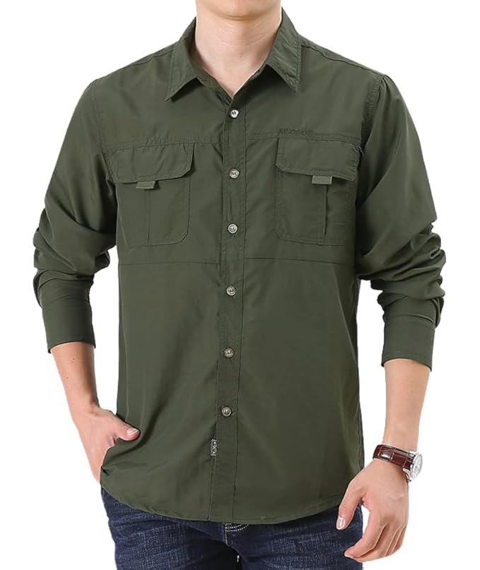 L'MONTE Quick Dry Full Sleeves Double Pockets Shirts(SHILMF103) My Store