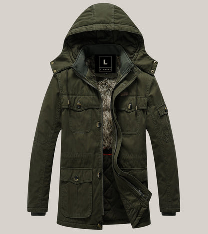 L'MONTE Men's Army Green Heavy-Duty Winter Jacket My Store