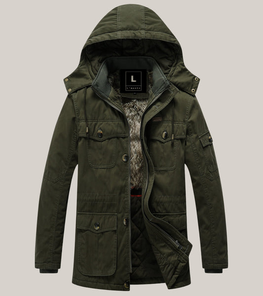 L'MONTE Men's Army Green Heavy-Duty Winter Jacket My Store